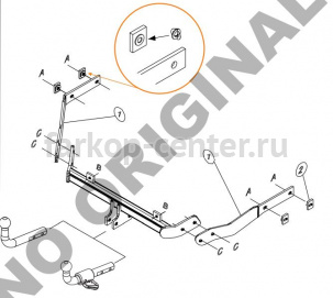 Фаркоп Aragon для CITROEN BERLINGO 1996-2008. Артикул E1212AA