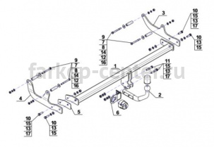 Фаркоп Steinhof для RENAULT FLUENCE 2009-2019г. Артикул R-039