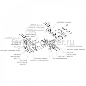 Фаркоп Bosal Russia для RENAULT MASTER 2010-2019г. Артикул 1434-F