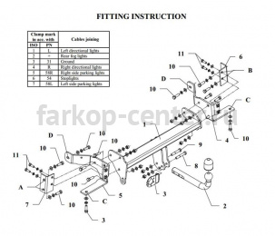 Фаркоп Auto-Hak для OPEL ANTARA 2006-2013. Артикул E 51