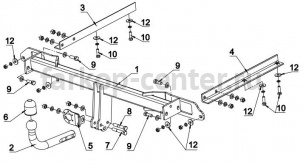 Фаркоп Auto-Hak для OPEL ASTRA J универсал 2009-2015. Артикул E 56