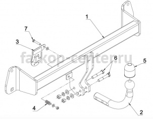 Фаркоп Auto-Hak для BMW 1-SERIES F20/F21 2011-2019г. Артикул B 25