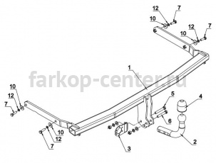 Фаркоп Auto-Hak для MAZDA 6 2007-2013. Артикул M 56