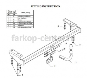 Фаркоп Auto-Hak для VOLVO V70 2000-2007. Артикул L16