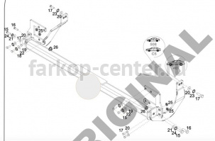 Фаркоп Aragon для PEUGEOT 407 2004-2011. Артикул E4719AA