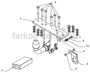 Фаркоп Auto-Hak для NISSAN PATHFINDER R51 2004-2014. Артикул V 61A