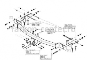 Фаркоп Bosal Russia для KIA SORENTO 2009-2012. Артикул 6741-A