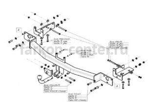Фаркоп Bosal Russia для KIA SORENTO 2009-2012. Артикул 6741-A