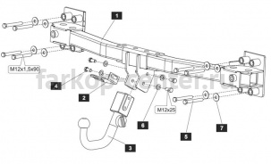 Фаркоп Baltex для AUDI Q7 2005-2015. Артикул 26.1886.32