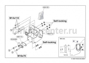 Фаркоп Brink для TOYOTA HILUX 2005-2015. Артикул 408100