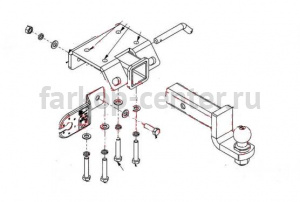 Фаркоп Imiola для VOLKSWAGEN AMAROK 2010-2019г. Артикул W-E35