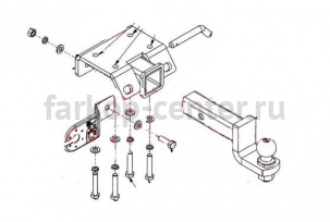 Фаркоп Imiola для VOLKSWAGEN AMAROK 2010-2019г. Артикул W-E35