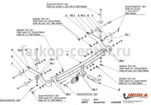 Фаркоп Imiola для RENAULT CLIO 1990-1998. Артикул R-015