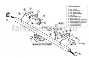 Фаркоп Brink для MITSUBISHI L200 1996-2006. Артикул 299400