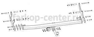 Фаркоп Westfalia для RENAULT FLUENCE 2009-2019г. Артикул 316308600001