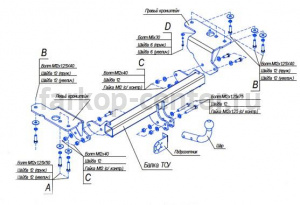 Фаркоп Bosal Russia для TOYOTA AVENSIS 2009-2019г. Артикул 3067-A