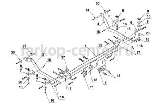 Фаркоп Auto-Hak для FIAT DUCATO 2006-2019г. Артикул R 46