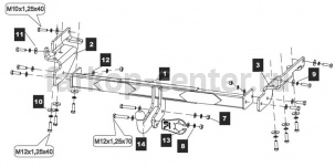 Фаркоп Baltex для NISSAN MURANO Z52 2015-2019г. Артикул 15.3418.12