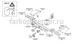 Фаркоп Brink для FORD KUGA 2008-2013. Артикул 506000