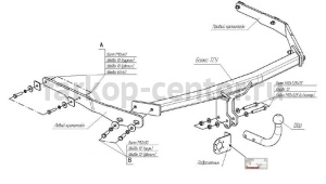 Фаркоп Bosal Russia для FORD FOCUS 3 2011-2019. Артикул 3973-A