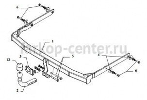 Фаркоп Auto-Hak для FORD FUSION 2002-2012. Артикул C 43