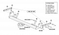 Фаркоп для MITSUBISHI PAJERO PININ. с 1999 по 2006 г.в.