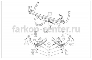 Фаркоп Brink для CITROEN C5 2008-2019г. Артикул 482000