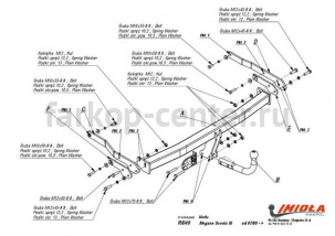 Фаркоп Imiola для RENAULT SCENIC 3 2009-2016. Артикул R-049