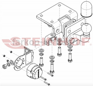 Фаркоп Steinhof для VOLKSWAGEN AMAROK 2010-2019г. Артикул V-021