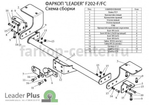 Фаркоп Лидер Плюс для FIAT DUCATO SOLLERS 2006-2011. Артикул F202-FC