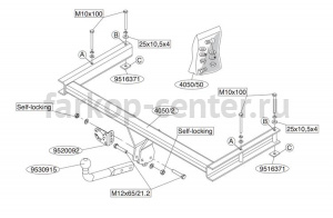 Фаркоп Brink для VOLKSWAGEN PASSAT B5 1996-2005. Артикул 405000