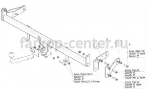 Фаркоп Bosal Russia для KIA RIO 2005-2011. Артикул 6747-A