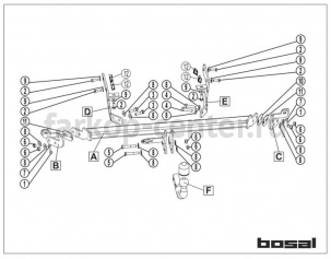Фаркоп Bosal для PEUGEOT 2008 2013-2019г. Артикул 037-801