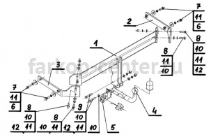 Фаркоп Steinhof для MAZDA CX-7 2006-2012. Артикул M-030