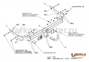 Фаркоп Imiola для SKODA OCTAVIA 1996-2004. Артикул Z-010