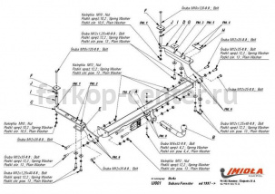 Фаркоп Imiola для SUBARU FORESTER 1997-2008. Артикул U-001