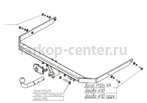 Фаркоп Bosal Russia для FORD FOCUS 2 2004-2011. Артикул 3948-A