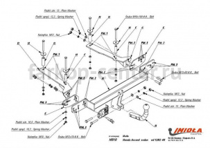 Фаркоп Imiola для HONDA ACCORD 2003-2008. Артикул H-010