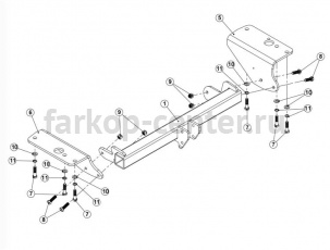 Фаркоп Westfalia для TOYOTA AVENSIS 2009-2019г. Артикул 335346600001