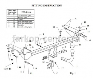 Фаркоп Auto-Hak для CITROEN C4 2004-2010. Артикул P 26