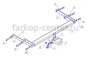 Фаркоп Avtos для SKODA SUPERB 2008-2015. Артикул SK06