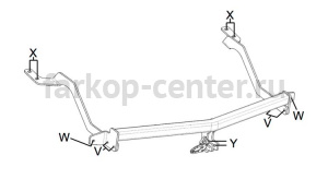 Фаркоп Westfalia для PEUGEOT PARTNER 2 2008-2019г. Артикул 304129600001