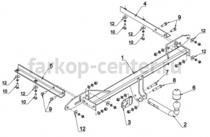 Фаркоп Auto-Hak для CHEVROLET ORLANDO 2011-2019г. Артикул X 24