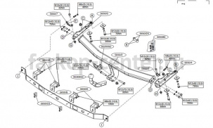 Фаркоп Brink для VOLKSWAGEN CADDY 2004-2019г. Артикул 465000
