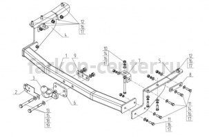 Фаркоп Avtos для NISSAN PATROL Y62 2010-2019г. Артикул NS31