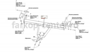 Фаркоп Bosal Russia для MITSUBISHI PAJERO 2000-2007. Артикул 4125-F