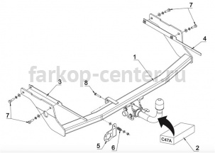 Фаркоп Auto-Hak для FORD FOCUS 2 2004-2011. Артикул C 47A