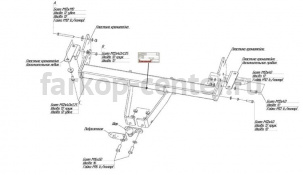 Фаркоп Bosal Russia для MITSUBISHI PAJERO 2000-2007. Артикул 4125-F