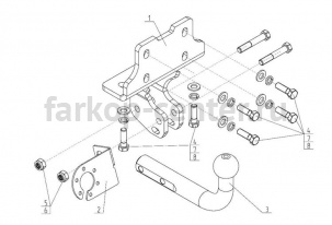 Фаркоп Avtos для LEXUS GX 2009-2019г. Артикул TY42