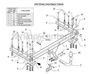 Фаркоп Auto-Hak для VOLKSWAGEN PASSAT B5 1996-2005. Артикул K43